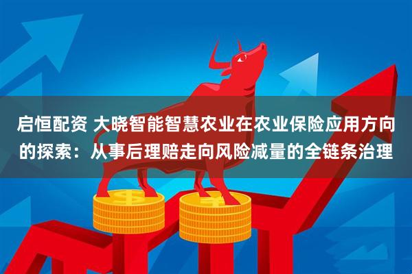 启恒配资 大晓智能智慧农业在农业保险应用方向的探索：从事后理赔走向风险减量的全链条治理