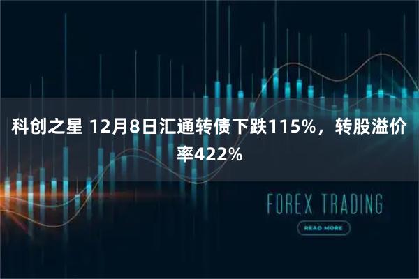 科创之星 12月8日汇通转债下跌115%，转股溢价率422%