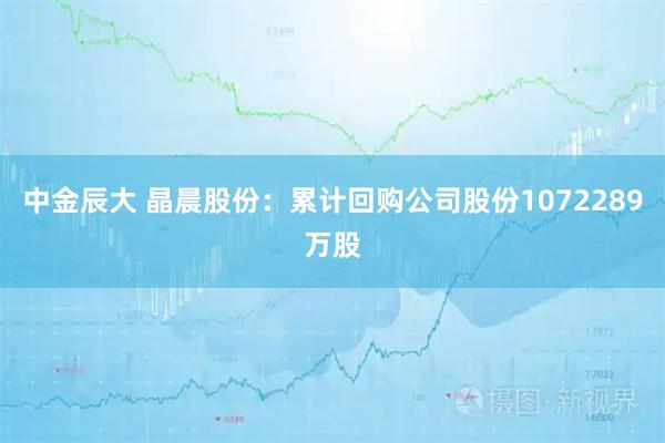 中金辰大 晶晨股份：累计回购公司股份1072289万股